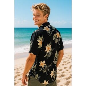 Hibiscus Collection‎ Hawaii Floral Hawaiian Shirt Tropical Vacation Medium